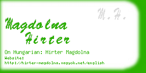 magdolna hirter business card